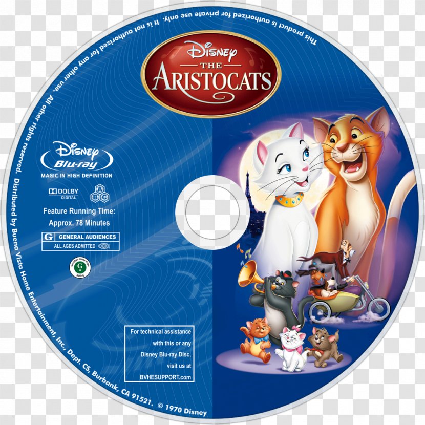 De Aristokatten Compact Disc DVD Animated Film SPEC - Walt Disney Classics - Dvd Transparent PNG