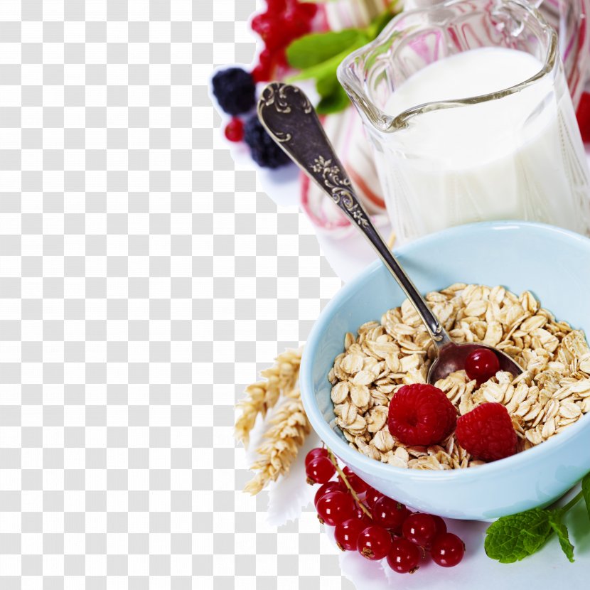 Muesli Breakfast Cereal Milk Oatmeal - Yogurt Transparent PNG