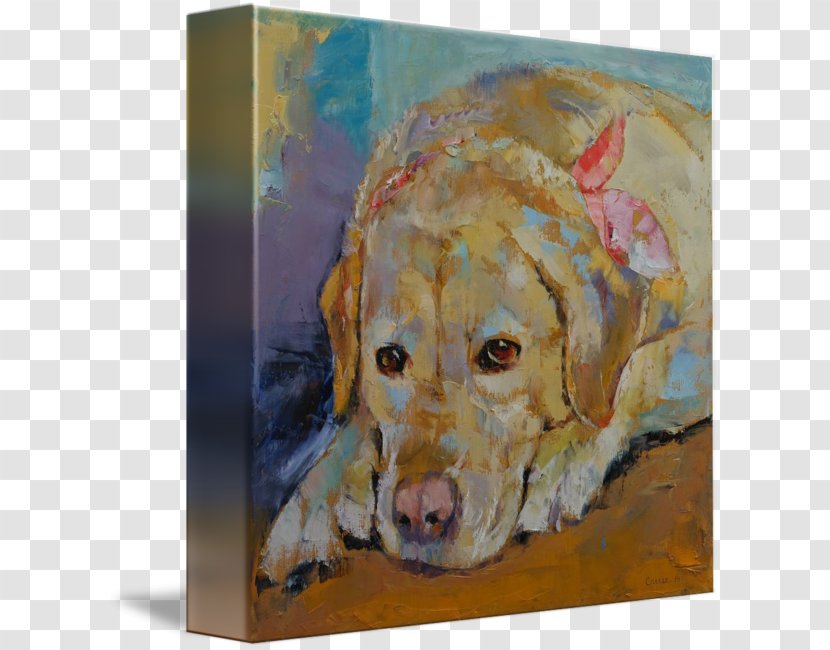 Labrador Retriever Golden Painting Dog Breed Acrylic Paint Transparent PNG