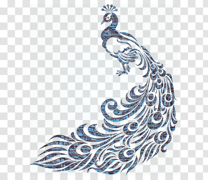 Bird Peafowl Cricut Stencil Designs Clip Art - Mythical Creature Transparent PNG
