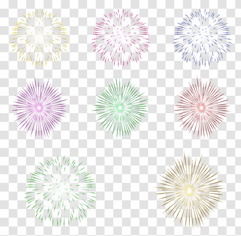 Petal Dahlia Pattern - Flower - Fireworks Collection Transparent PNG