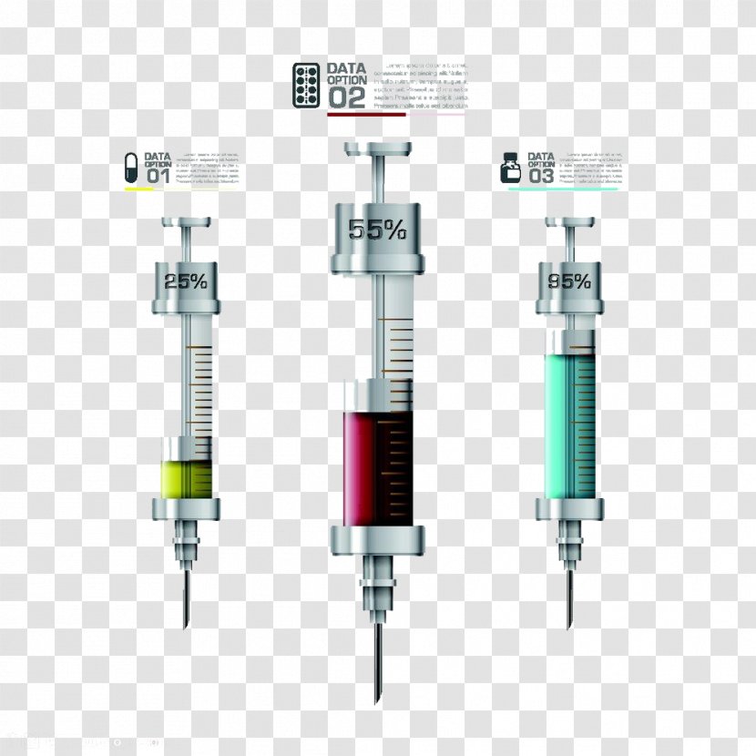 Syringe Injection Infographic - Needle High Clear Buckle Material Transparent PNG
