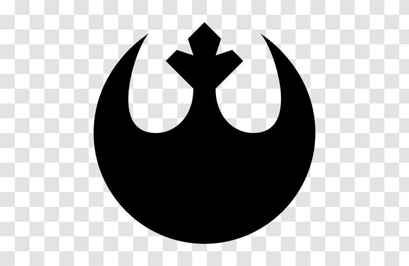 Black & White Rebel Alliance Symbol - And Transparent PNG