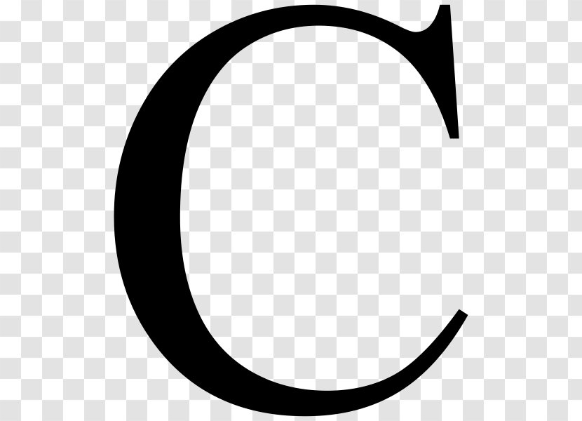 Black And White Circle Graphics Design - Monochrome Photography - Letter C Transparent PNG