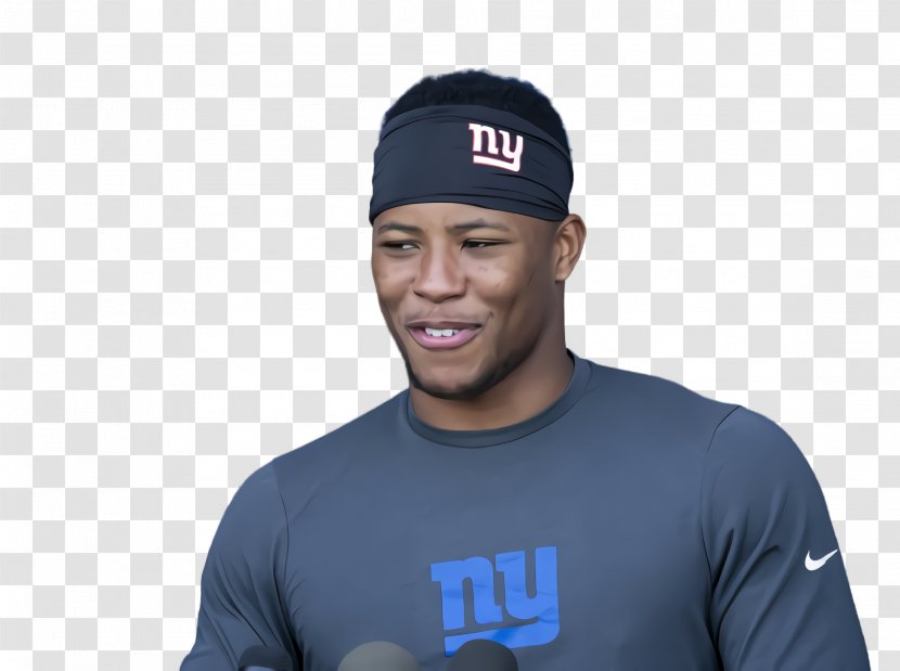 Football Cartoon - Saquon Barkley - Sleeve Bonnet Transparent PNG