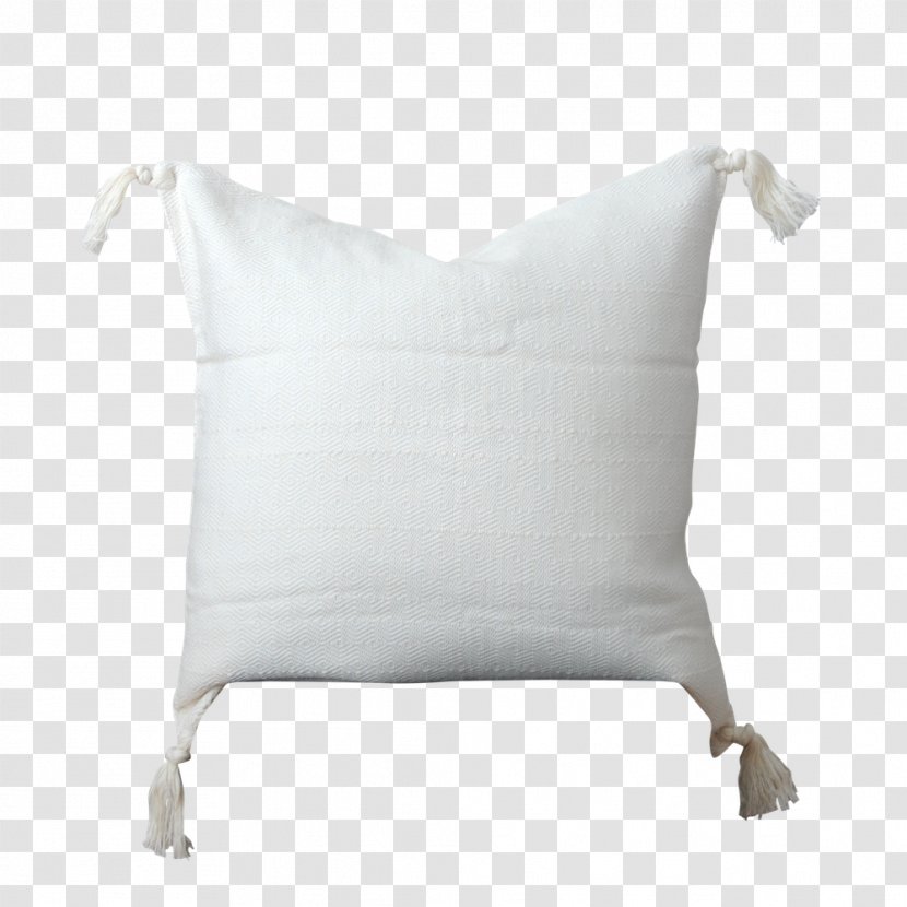 Pillow Cushion White Tassel Cream - Cotton Transparent PNG