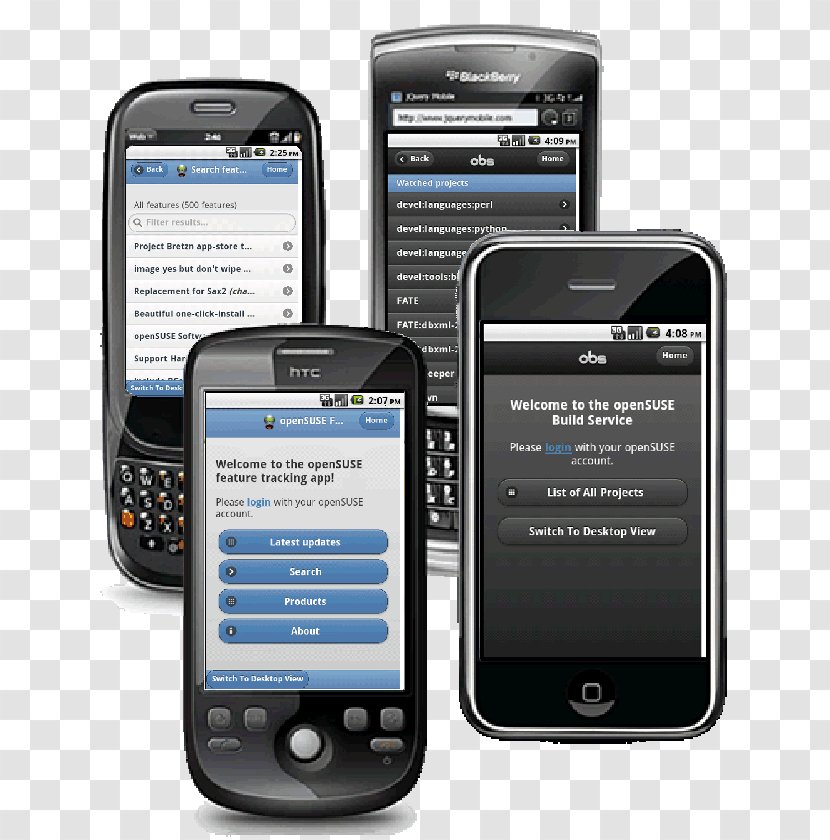 Feature Phone Smartphone Handheld Devices Mobile Phones OpenSUSE - Telephony Transparent PNG