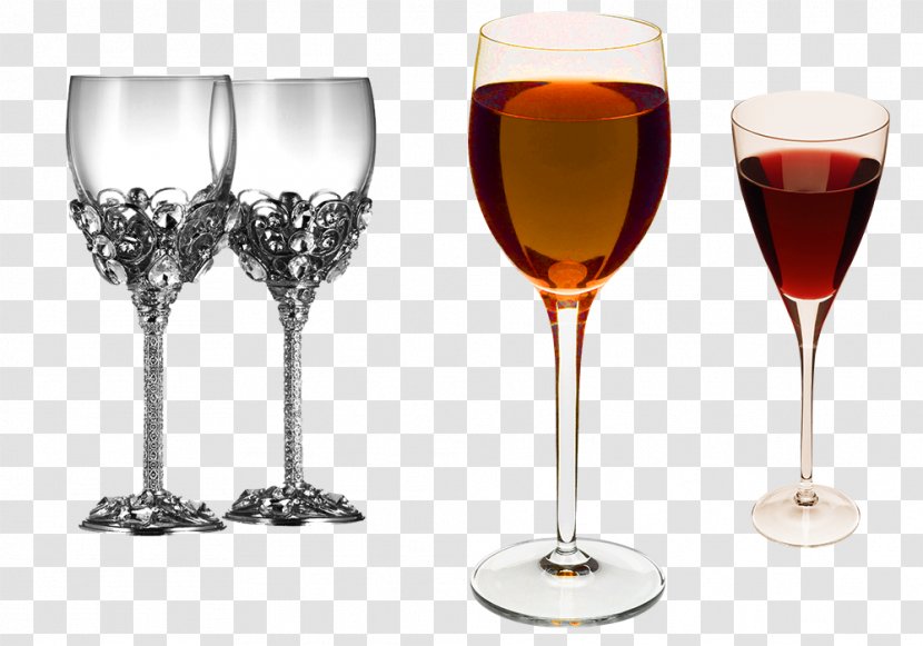 Red Wine Cocktail Champagne Glass - Stemware - Gorgeous Tall Compositions Transparent PNG