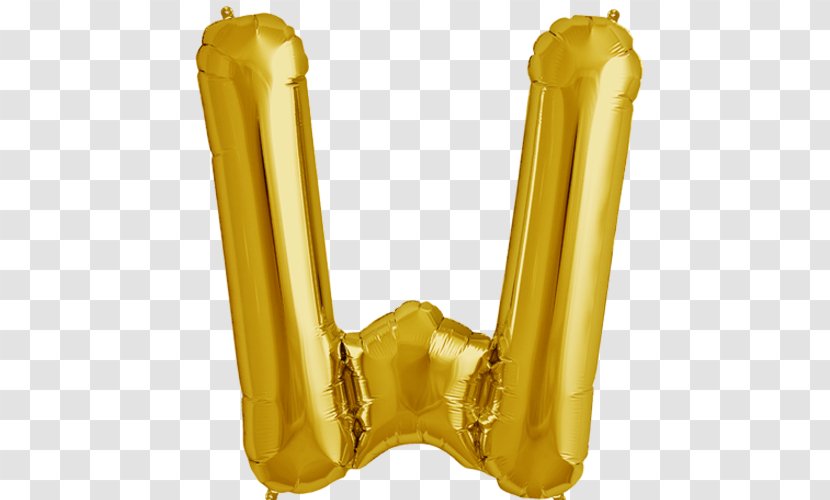Balloon Blue Letter Gold W Transparent PNG