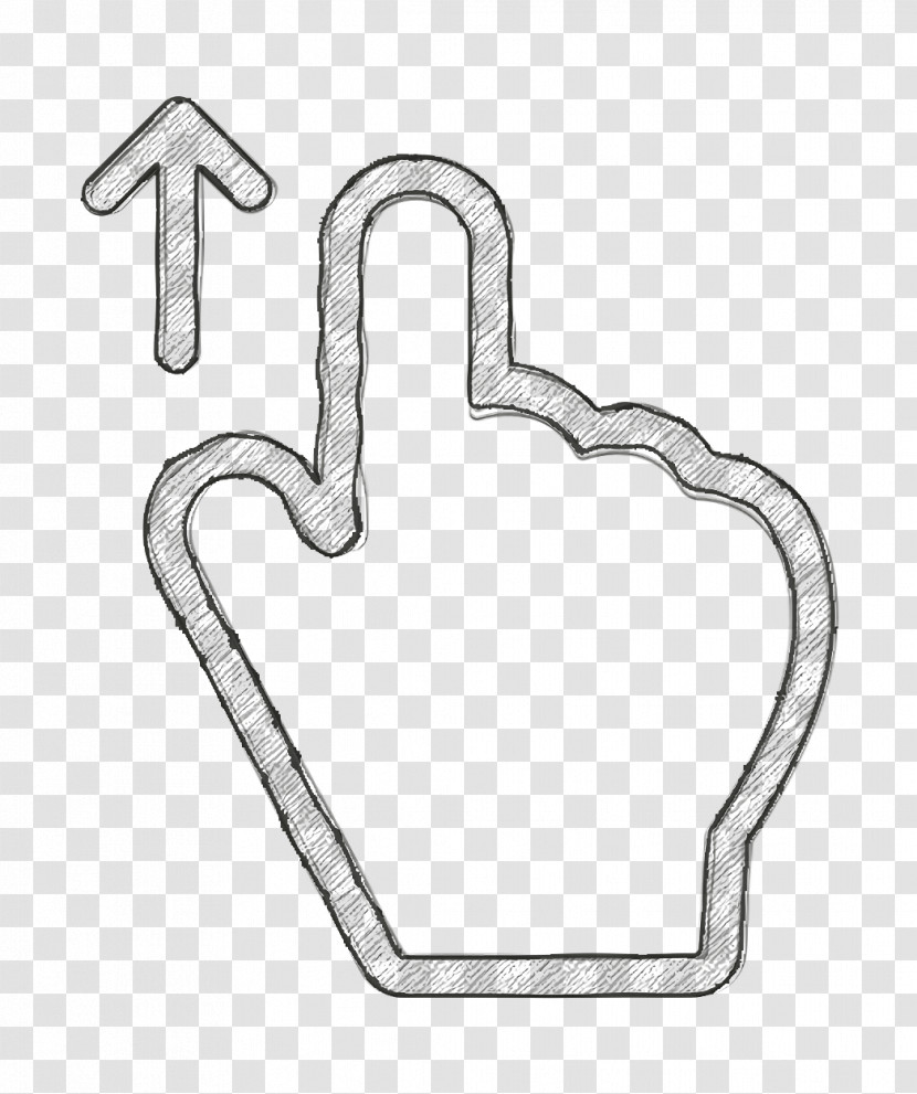 Basic Hand Gestures Lineal Icon Swipe Up Icon Hand Icon Transparent PNG