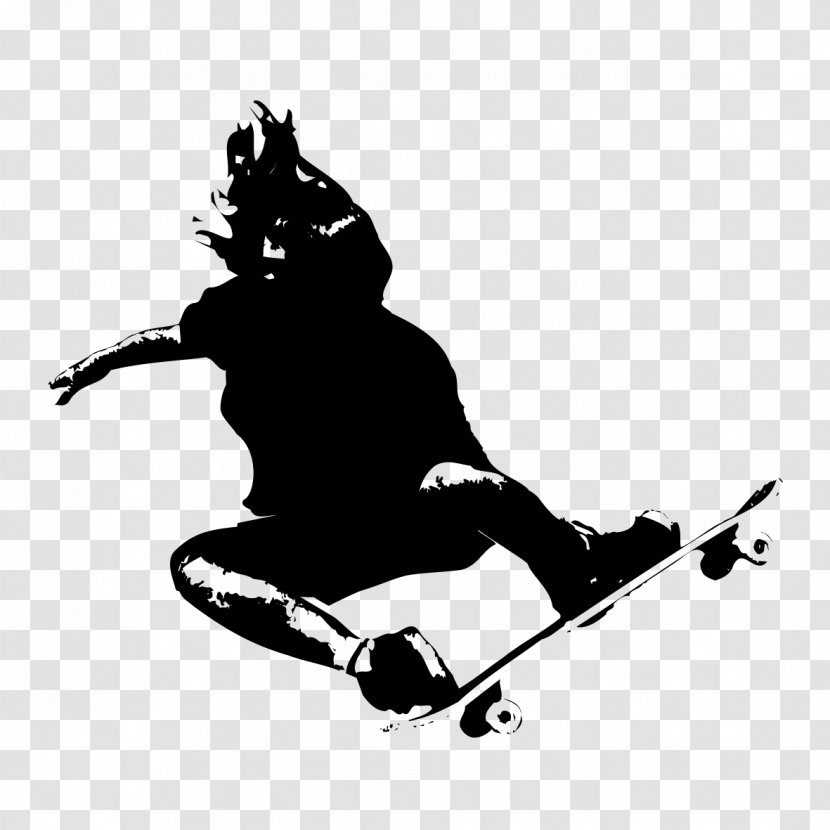 Evolution Skateboarding Postcard Greeting Card - Monochrome Transparent PNG