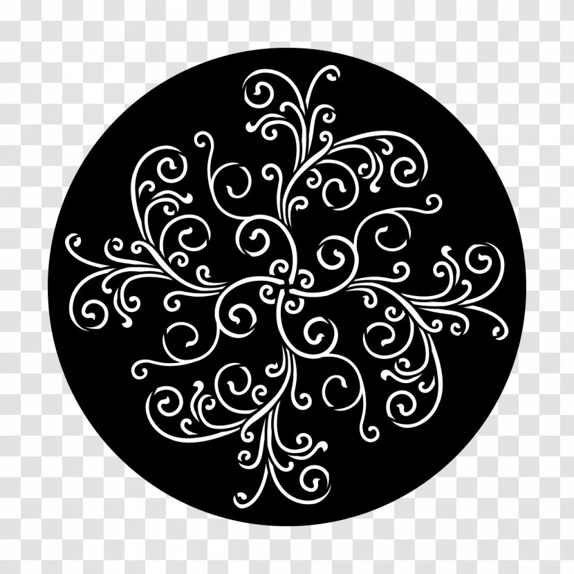 Motif - Ornament - Blackandwhite Plant Transparent PNG