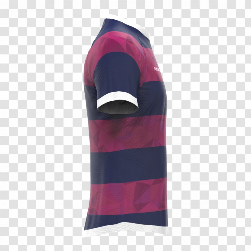Pink M Neck - Rugby Jersey Design Transparent PNG
