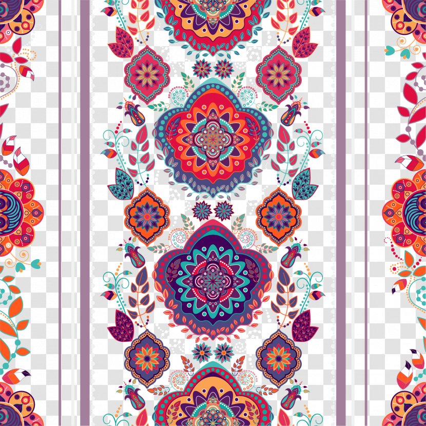 Textile Embroidery Euclidean Vector - Carpet - Exquisite National Pattern Transparent PNG