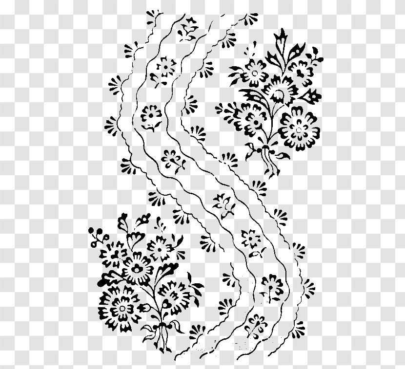 Floral Design Visual Arts Monochrome Pattern - Organism Transparent PNG