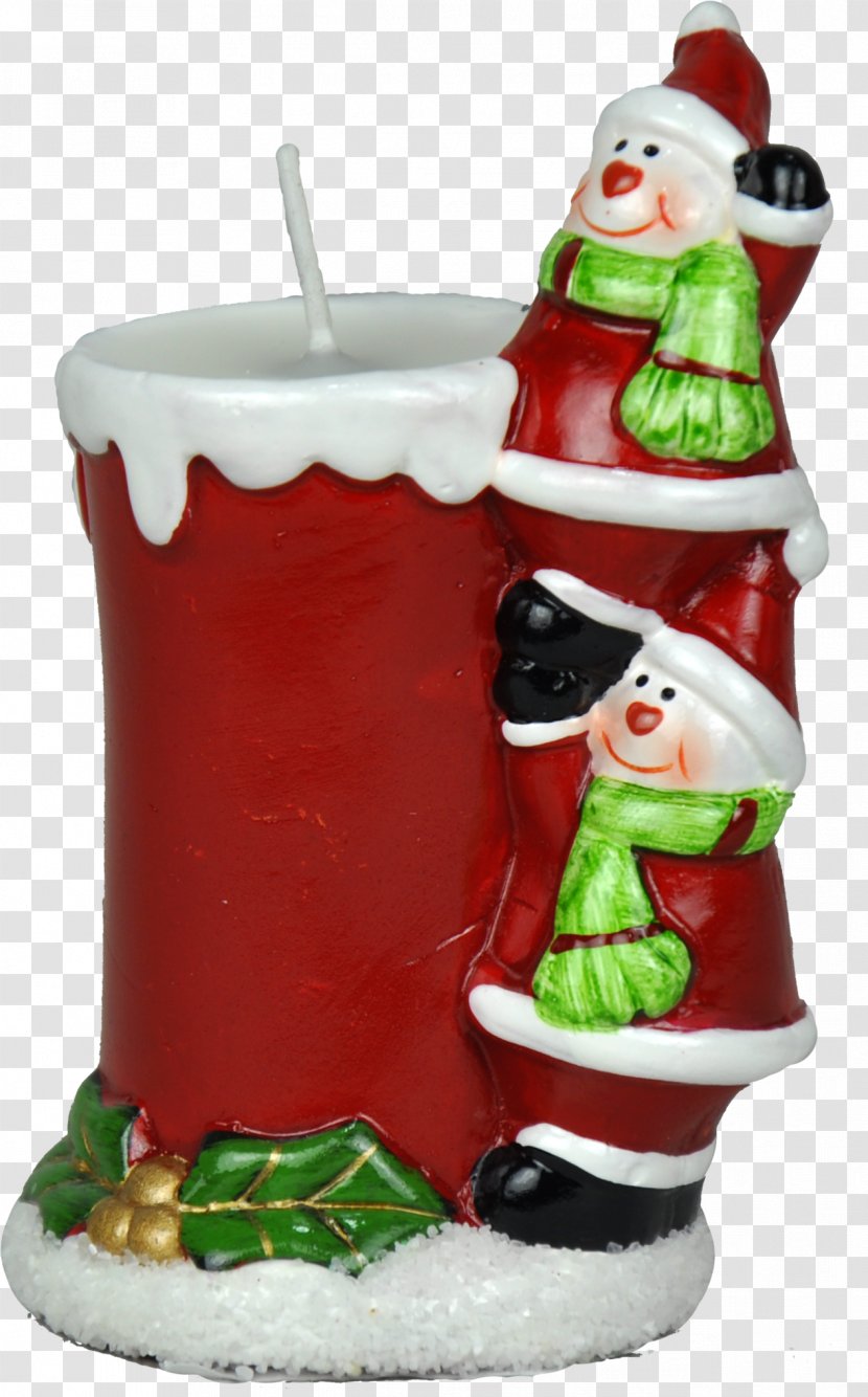 Santa Claus Christmas Ornament Candle Tree - Tableware Transparent PNG