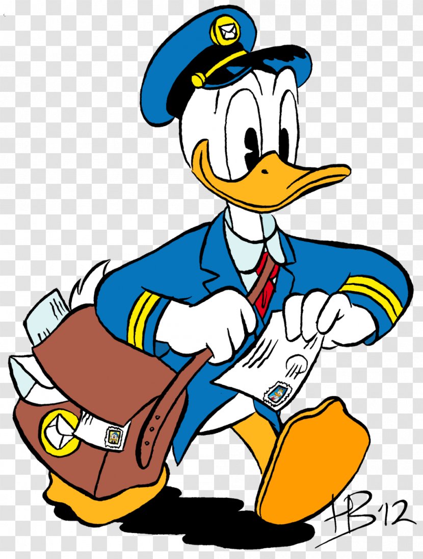 Donald Duck Mail Carrier Drawing Cartoon - Postman Pat Transparent PNG