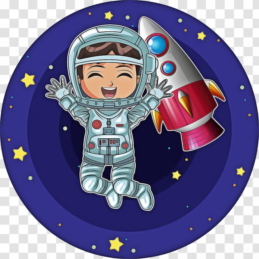 Astronaut Cartoon - Plate - Tableware Sticker Transparent PNG