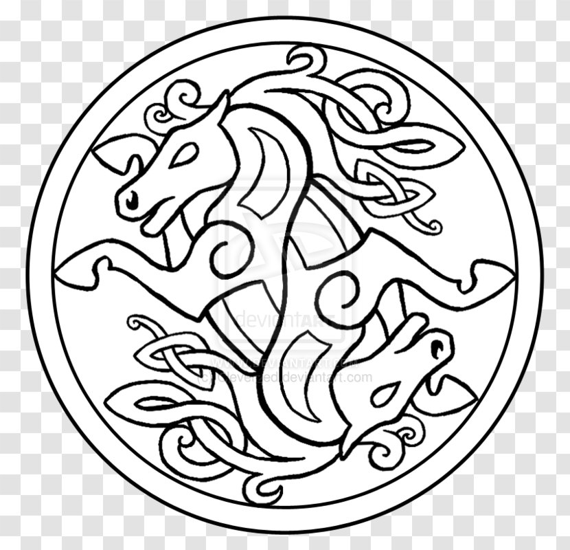 Line Art Drawing Tattoo - Vikings - Clever Transparent PNG