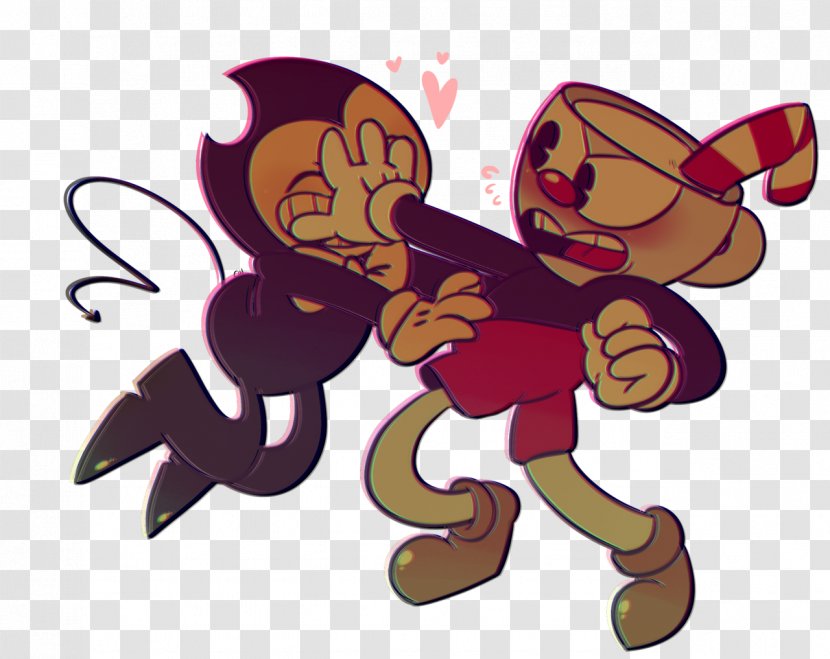 Bendy And The Ink Machine Cuphead Ship Freight Transport - Heart Transparent PNG