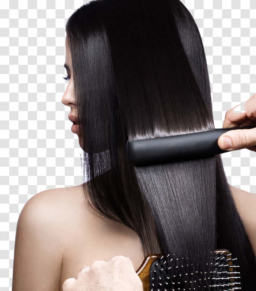 Hair Iron Straightening Care Coloring - People With Long Beauty Transparent PNG