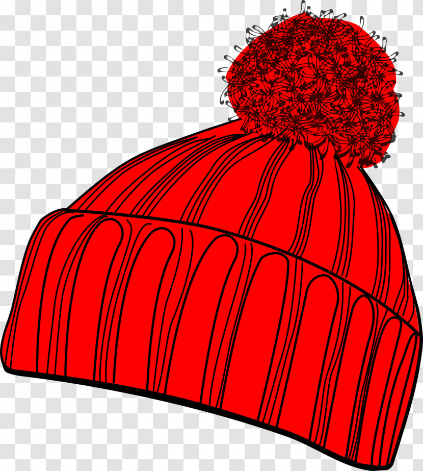 Red Clothing Cap Beanie Headgear Transparent PNG