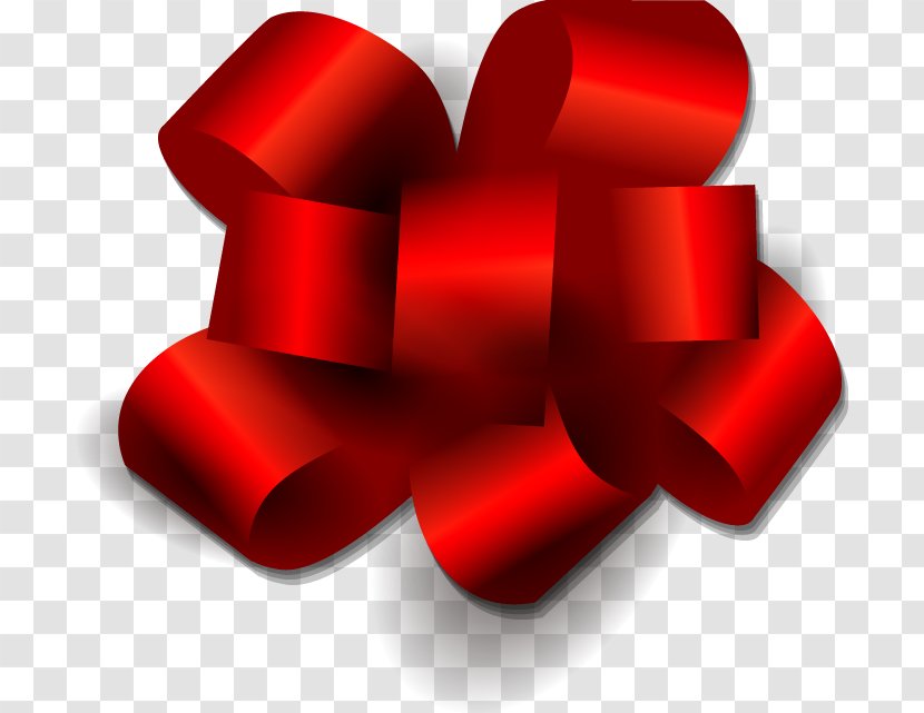 Royalty-free Illustration - Art - Three-dimensional Hand-painted Red Ribbon Flowers Transparent PNG