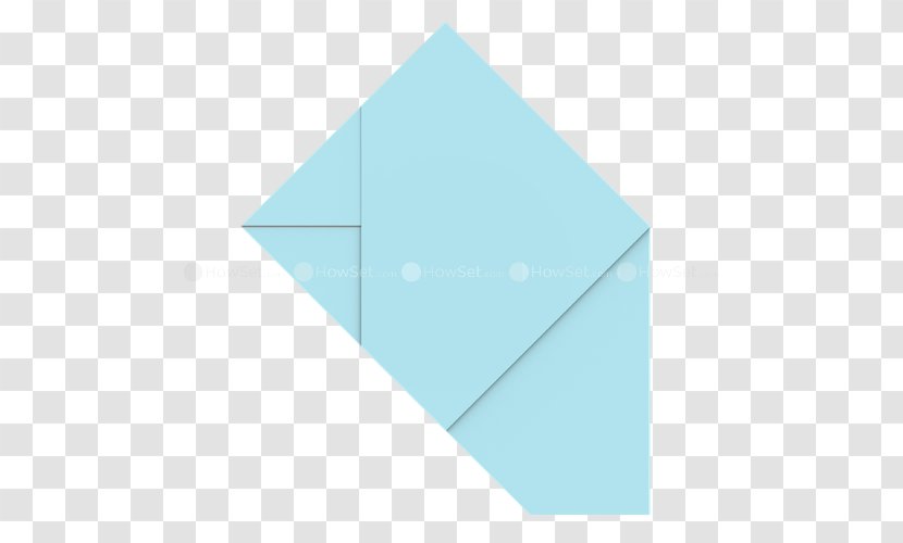 Line Triangle - Azure - Origami Letters Transparent PNG
