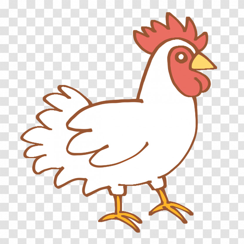 Rooster Chicken Cartoon Beak Animal Figurine Transparent PNG