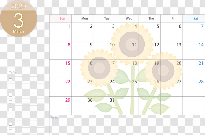 March 2020 Calendar March 2020 Printable Calendar 2020 Calendar Transparent PNG