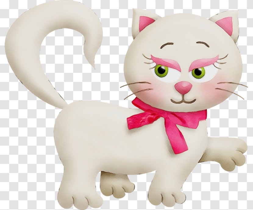 Whiskers Kitten Cat Figurine Cartoon - Tail - Toy Animal Figure Transparent PNG