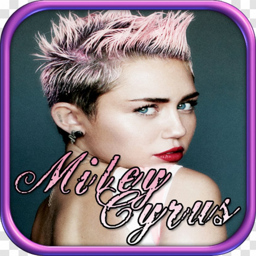 Hairstyle Miley Cyrus Hair Coloring Brown Woman - Flower Transparent PNG