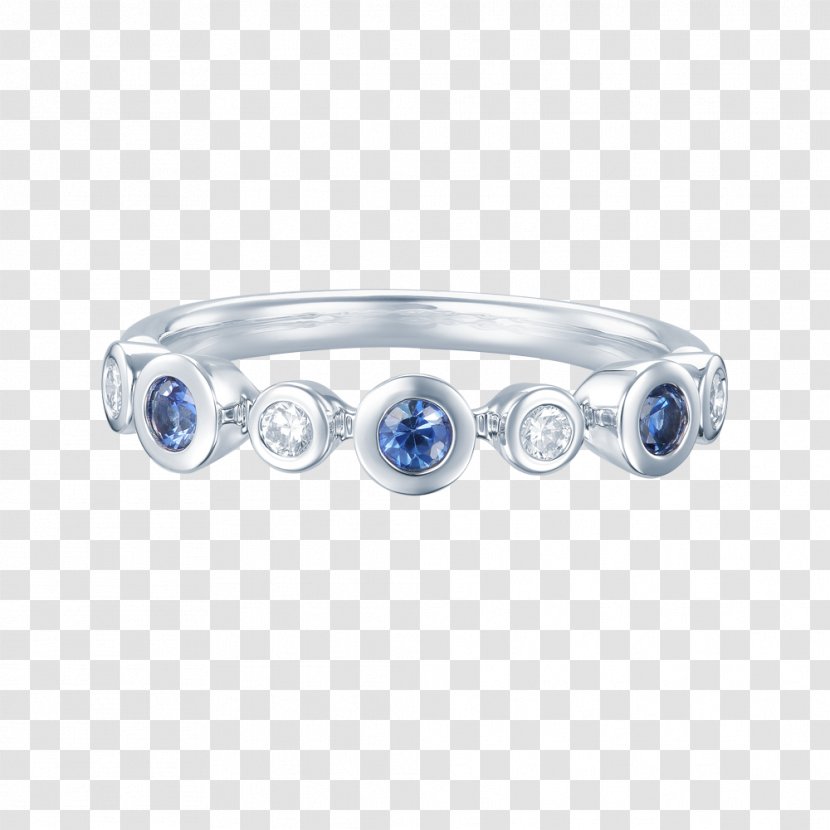 Sapphire Body Jewellery Silver Bangle - Ring Material Transparent PNG