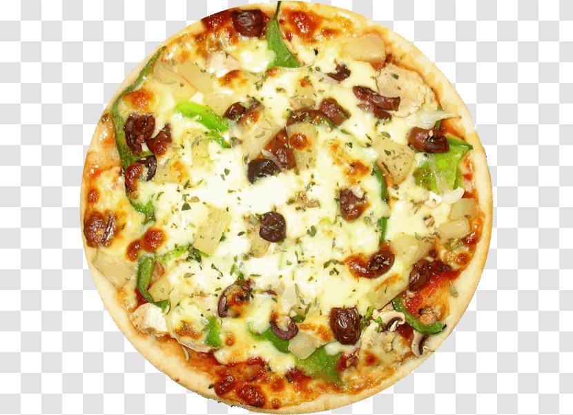 California-style Pizza Sicilian Vegetarian Cuisine Tarte Flambée - Italian Food - Delicious Smoked Sausage Transparent PNG