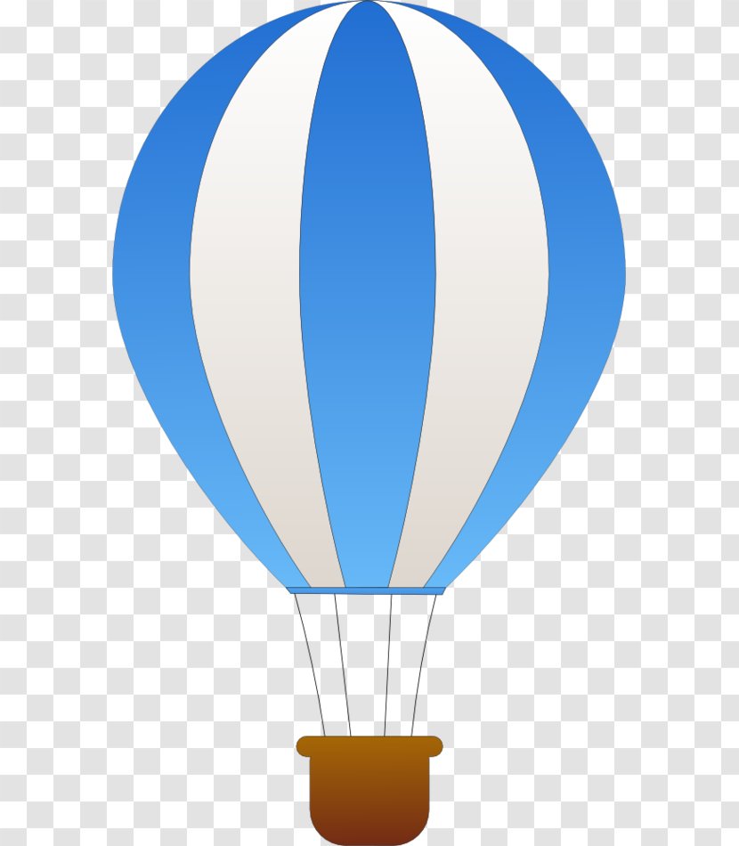 Hot Air Balloon Clip Art - Blue Transparent PNG