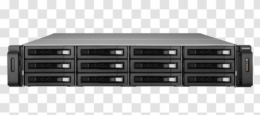 Network Storage Systems QNAP Systems, Inc. Hard Drives Serial Attached SCSI Video Recorder - Server - Twelve Vector Transparent PNG