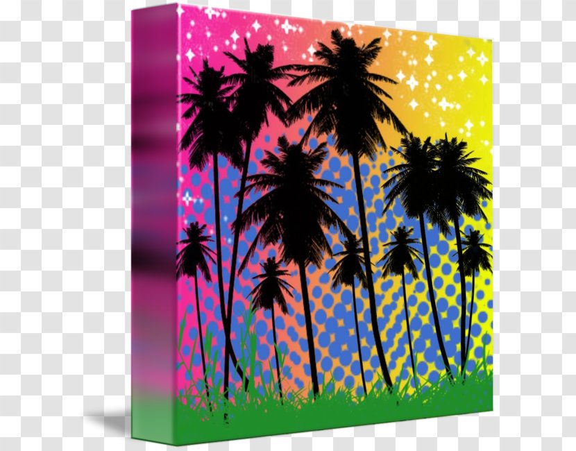 Arecaceae Desktop Wallpaper Painting Pop Art - Tree - Science Fiction Quadrilateral Background Transparent PNG