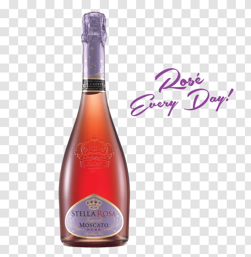 Rosé Muscat Sparkling Wine Moscato D'Asti - Rose Transparent PNG