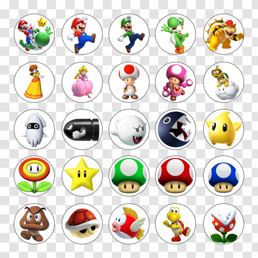 Super Mario Bros. Smiley Cupcake Video Game - Series - Bros Transparent PNG