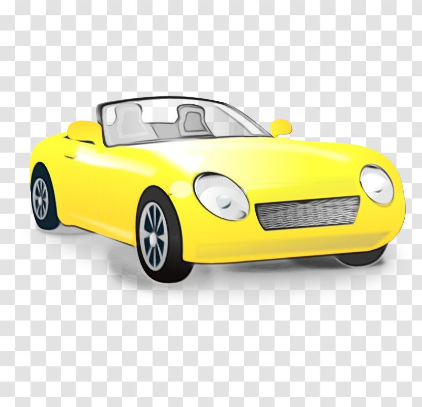 Land Vehicle Car Yellow Sports - Convertible Model Transparent PNG