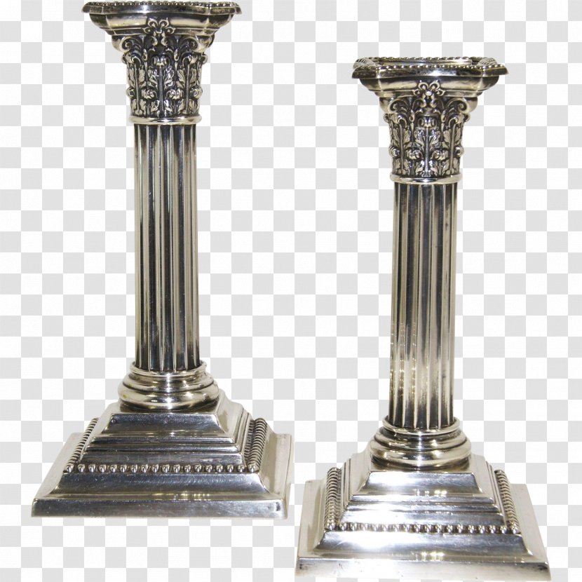 Column Corinthian Order Sterling Silver Candlestick Transparent PNG