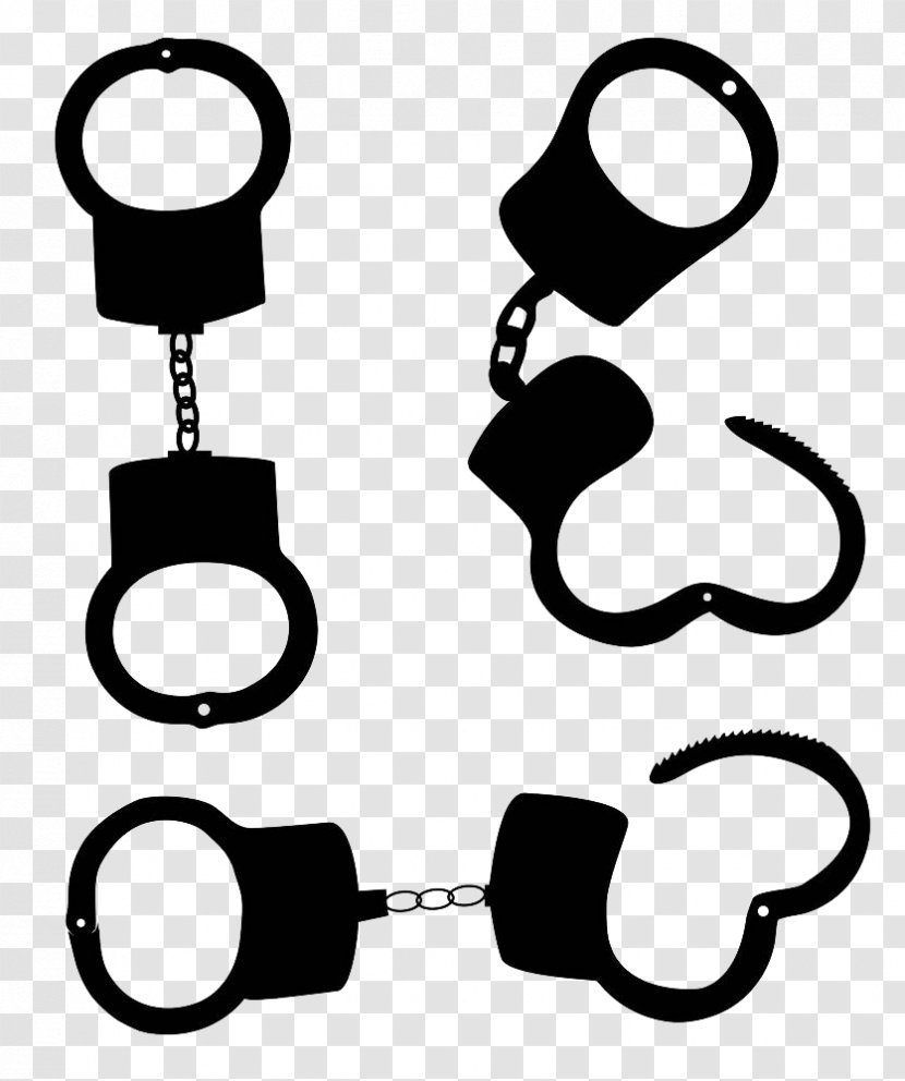 Silhouette Handcuffs Clip Art - Stock Footage - Black Hand-painted Brief Transparent PNG