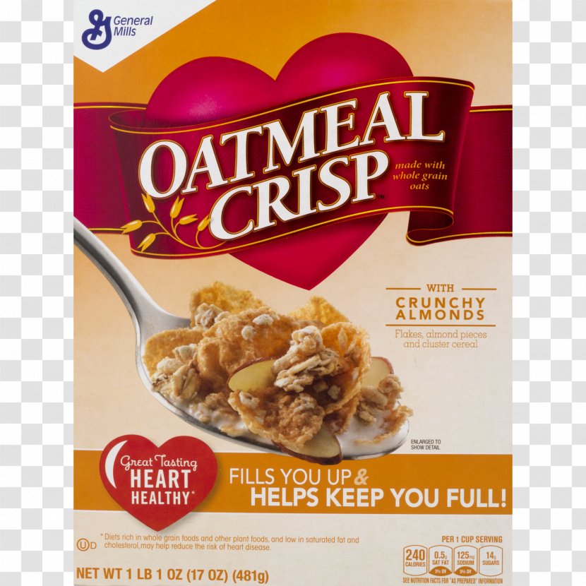 Breakfast Cereal General Mills Oatmeal Crisp Crunchy Almond Transparent PNG