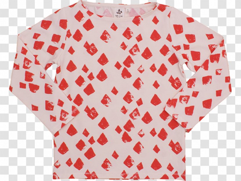 Sleeve Polka Dot T-shirt Textile Top - Tshirt Transparent PNG