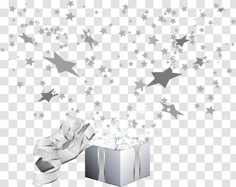 White Pattern - Monochrome - 2017 European Silver Gift Box Transparent PNG