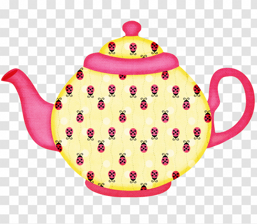 Teapot Kettle Pink Tableware Lid Transparent PNG