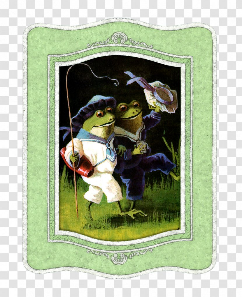 Frog Amphibian Pixabay Illustration - Drawing - Green Frame Transparent PNG