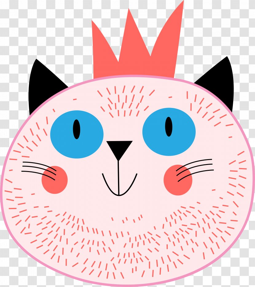 Pink Cat Drawing Cartoon - Painting - Sticker Transparent PNG