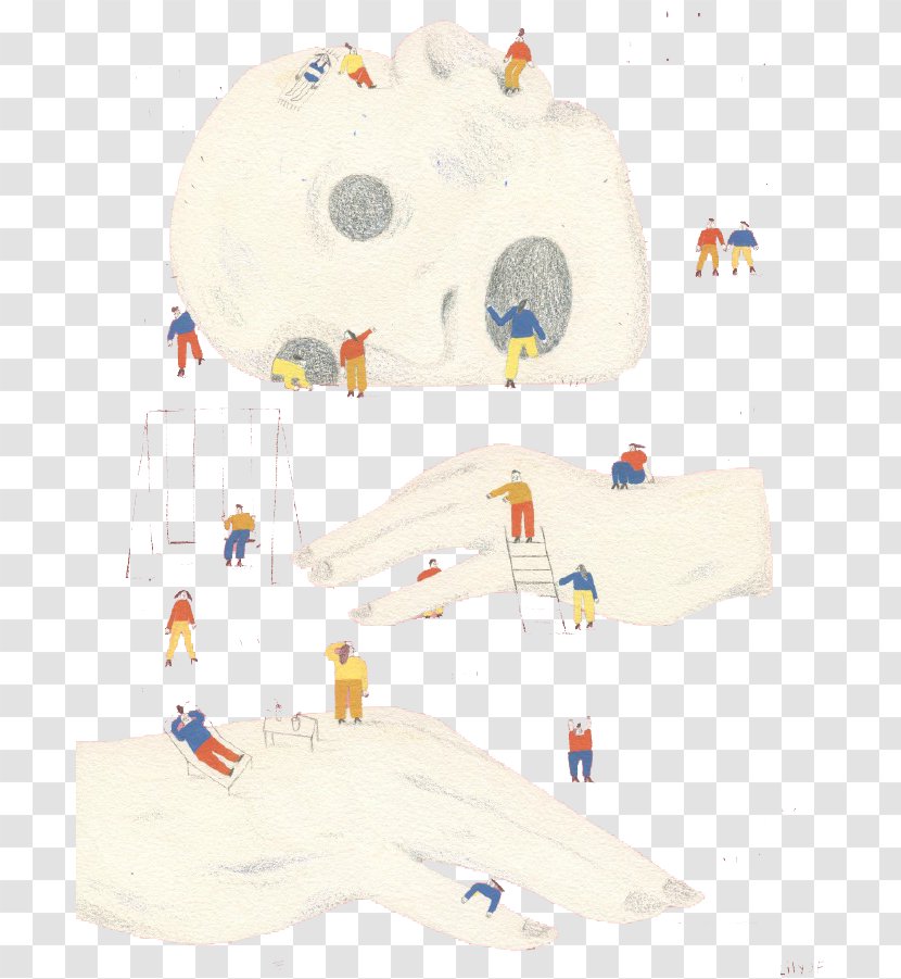 Flightless Bird Textile Illustration - Cartoon Human Cave Transparent PNG