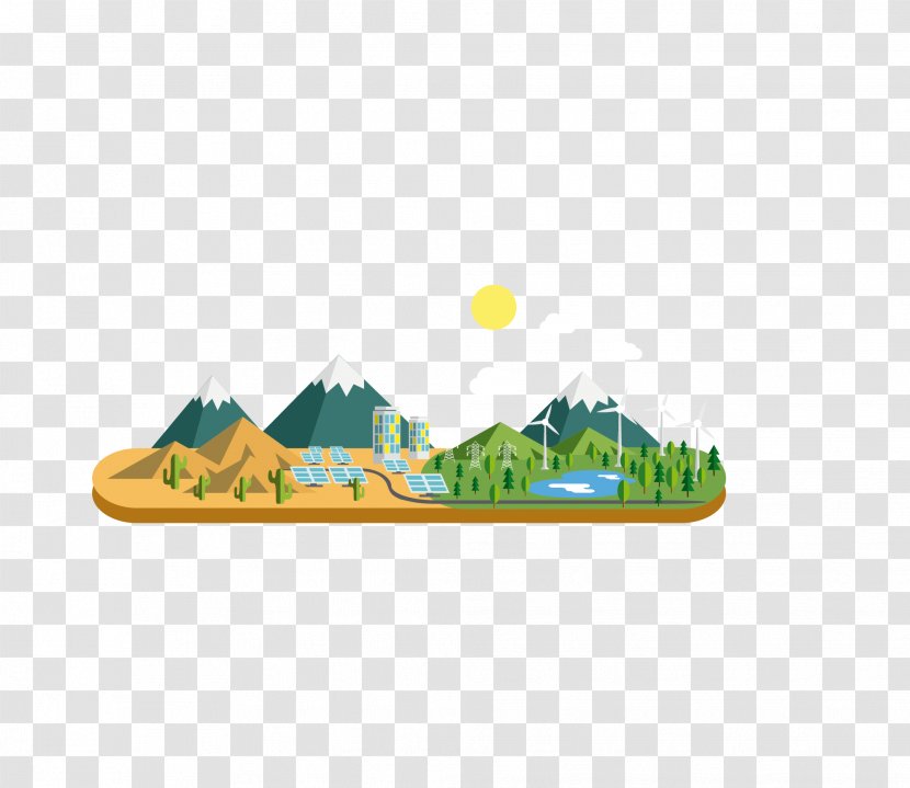 Ecology Euclidean Vector - Area - Color Fresh Mountain Forest Transparent PNG